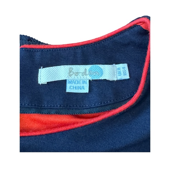 Boden Marianna Ponte Sheath Navy Dress Red Piping Lined Office Women’s Size 4 - Picture 14 of 16